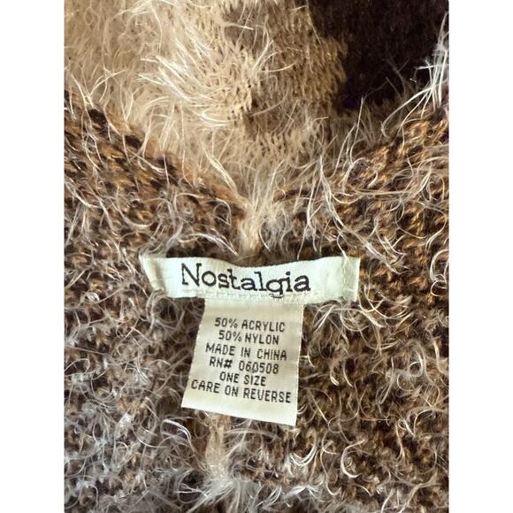 Nostalgia Women's Southwest Sweater Knit Wrap w/ Fringe Hem One Size Multi NWOT - Picture 7 of 8